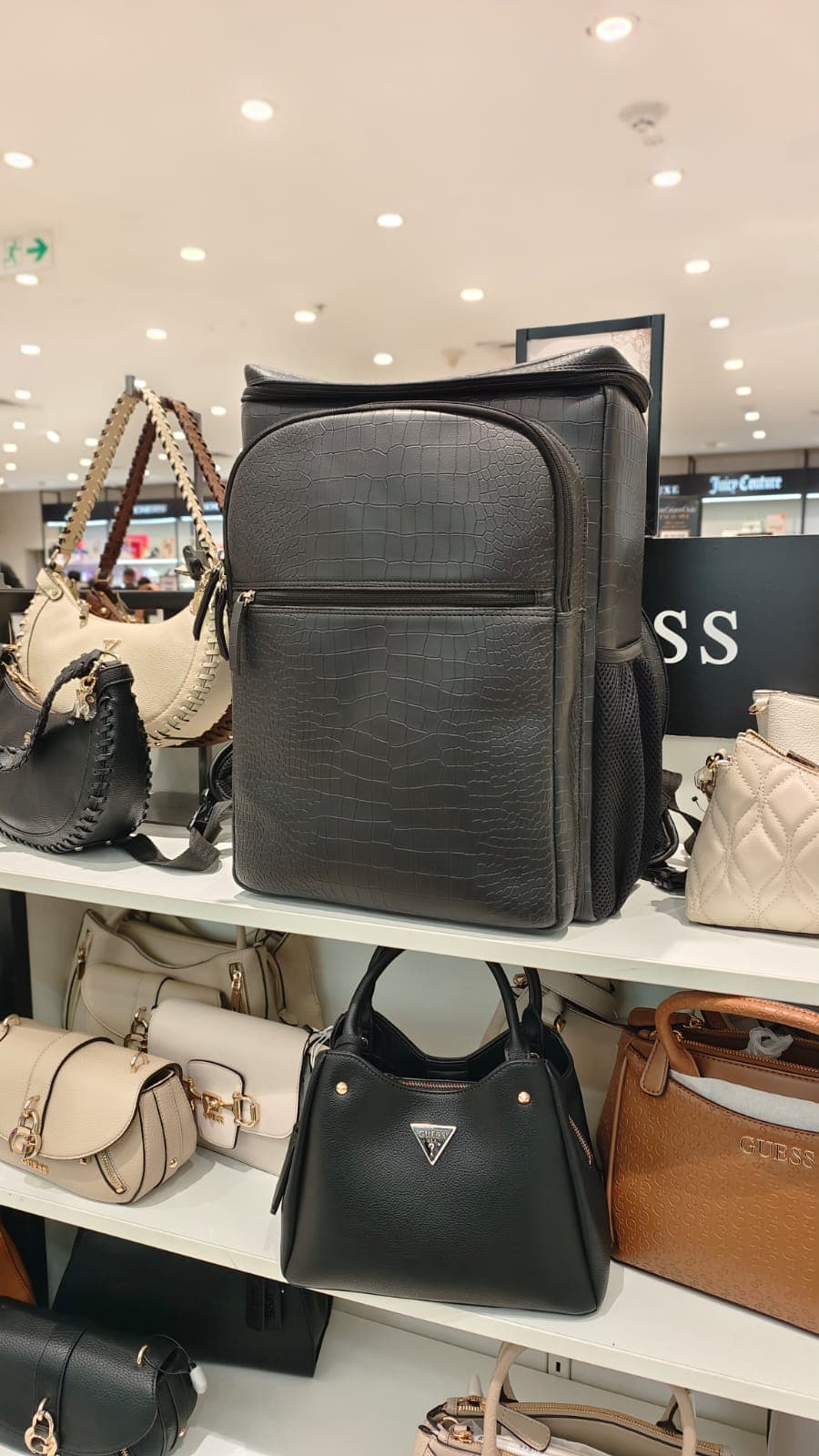 BACKUP bags on a store shelf