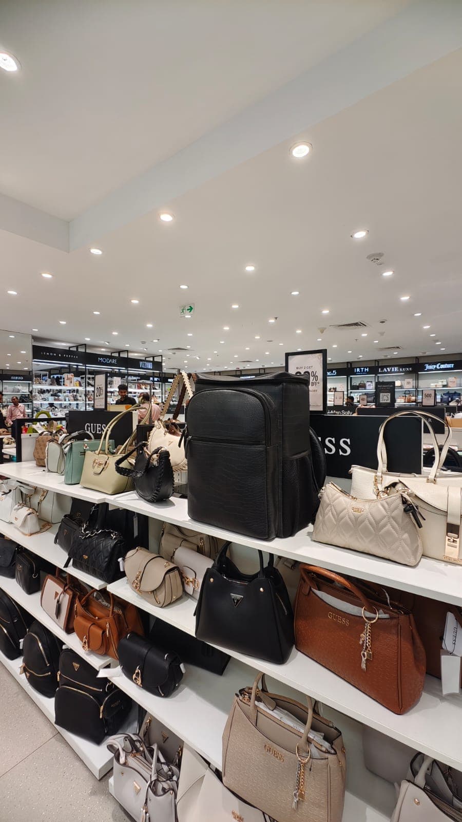 Wide view of a store stocking BACKUP